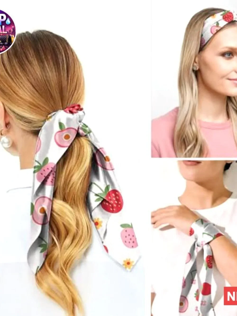 Silk Feeling Scarf Satin Head Hair Wrap Large Square 27.5 Inches